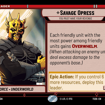 Savage Opress - You Must Have Your Revenge — TS26-005