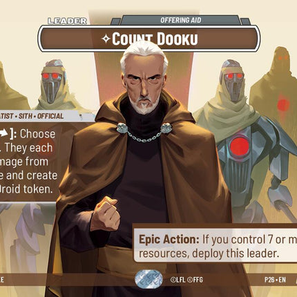 Count Dooku - Offering Aid — P26-133