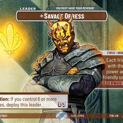 Savage Opress - You Must Have Your Revenge (Prize Wall) — P26-137