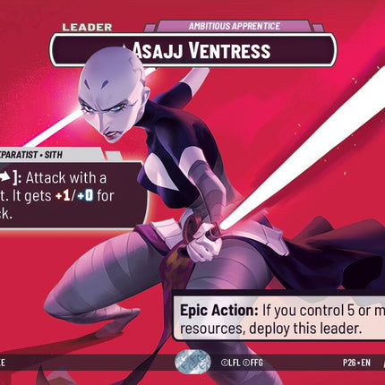 Asajj Ventress - Ambitious Apprentice (Prize Wall) — P26-139