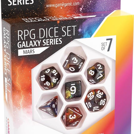 GALAXY SERIES - MARS- RPG DICE SET (7PCS)
