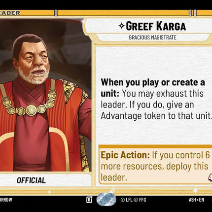 ASH – Greef Karga - Gracious Magistrate – 017