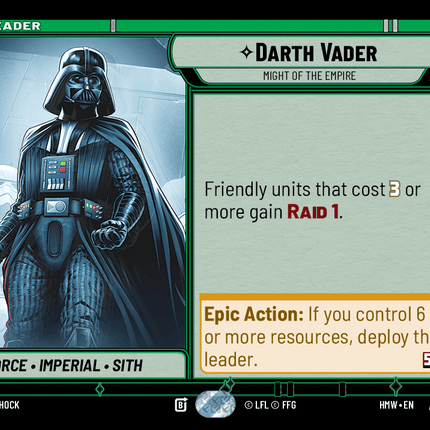 Darth Vader - Might of the Empire - Normal - Star Wars Unlimited Homeworlds card
