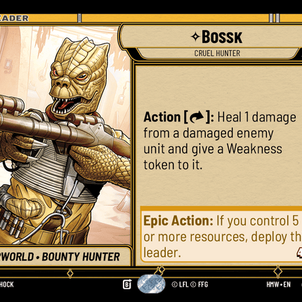 Bossk - Cruel Hunter - Normal - Star Wars Unlimited Homeworlds card
