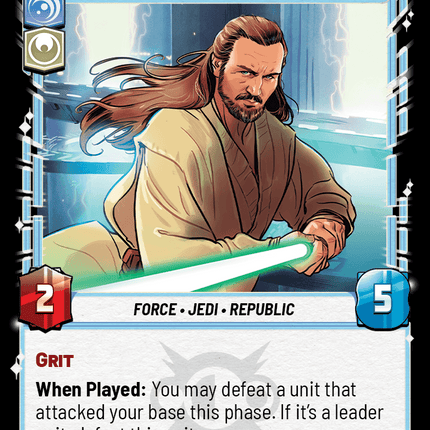 Qui-Gon Jinn - We'll Handle This - Normal - Star Wars Unlimited Homeworlds card