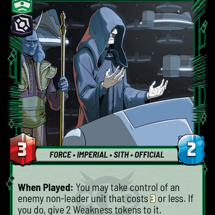 Emperor Palpatine - Consolidating Power - Normal - Star Wars Unlimited Homeworlds card