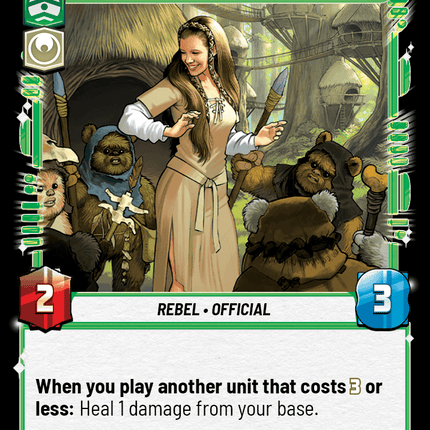 Leia Organa - These are My Friends - Normal - Star Wars Unlimited Homeworlds card