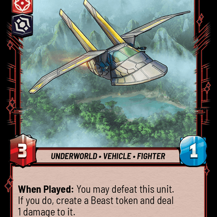 Poacher's Starfighter - Normal - Star Wars Unlimited Homeworlds card