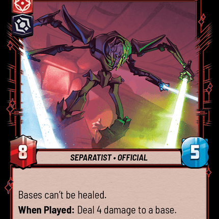 General Grievous - Scourge of Dathomir - Normal - Star Wars Unlimited Homeworlds card