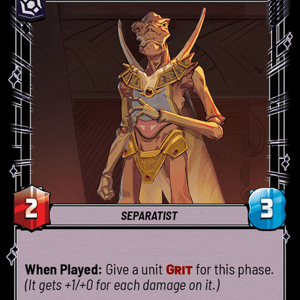 Sun Fac - Poggle's Second - Normal - Star Wars Unlimited Homeworlds card