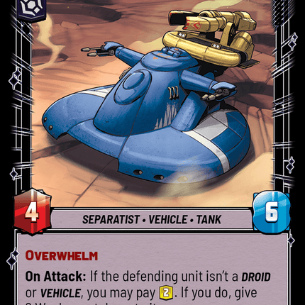 Defoliator Tank - Normal - Star Wars Unlimited Homeworlds card