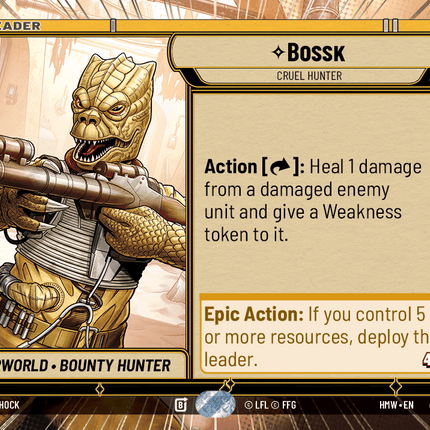 Bossk - Cruel Hunter - Hyperspace - Star Wars Unlimited Homeworlds card