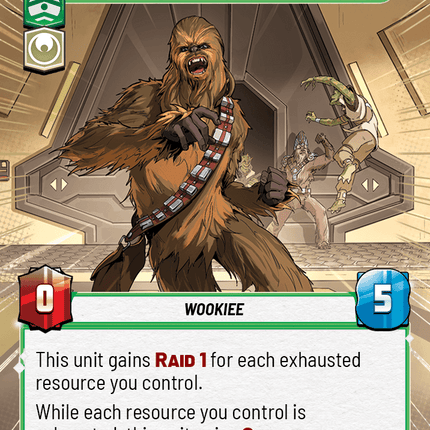 Chewbacca - Resourceful Wookiee - Hyperspace - Star Wars Unlimited Homeworlds card