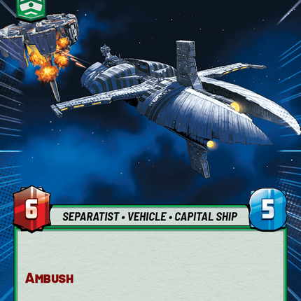 Banking Clan Warship - Hyperspace - Star Wars Unlimited Homeworlds card