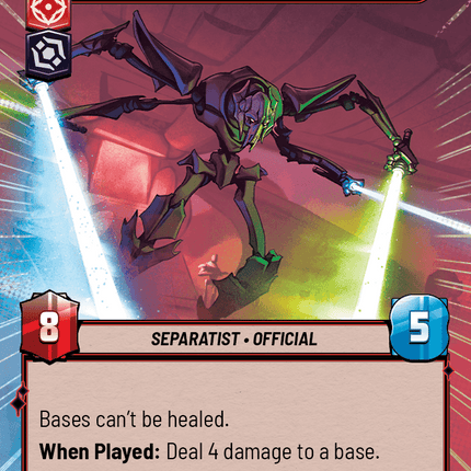 General Grievous - Scourge of Dathomir - Hyperspace - Star Wars Unlimited Homeworlds card