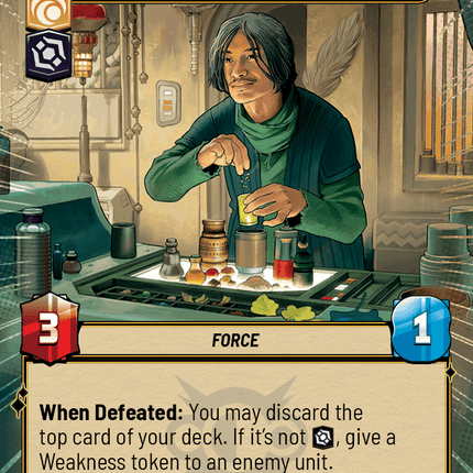 Qimir - Everyone Has a Weakness - Hyperspace - Star Wars Unlimited Homeworlds card