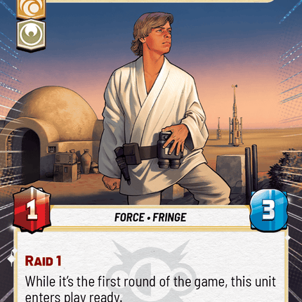 Luke Skywalker - Dreaming Farmboy - Hyperspace - Star Wars Unlimited Homeworlds card