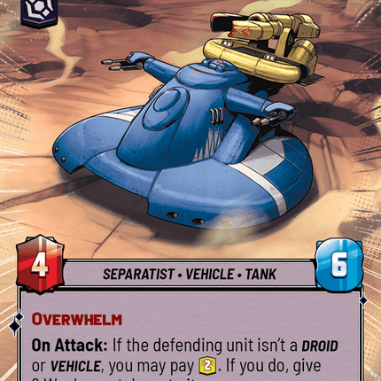 Defoliator Tank - Hyperspace - Star Wars Unlimited Homeworlds card