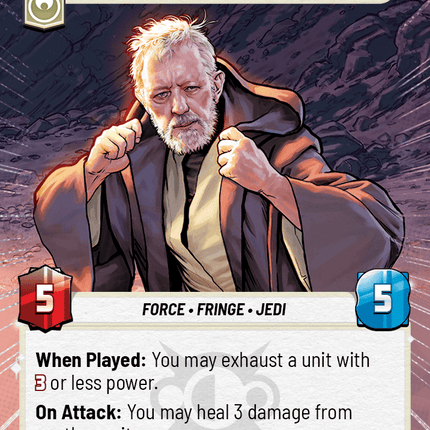 Ben Kenobi - Don't Be Afraid - Hyperspace - Star Wars Unlimited Homeworlds card