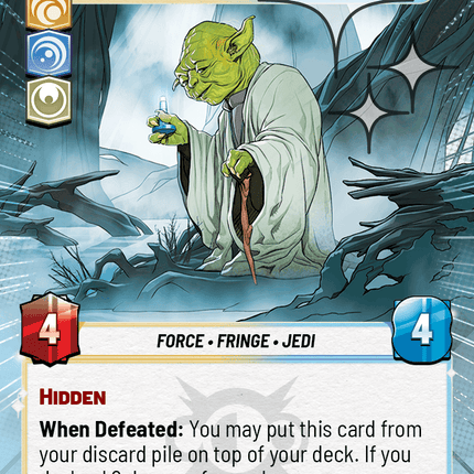 Yoda - Trickster in Exile - Hyperspace Foil - Star Wars Unlimited Homeworlds card