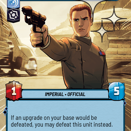 Vice Admiral Rampart - A New Era of Safety - Hyperspace Foil - Star Wars Unlimited Homeworlds card