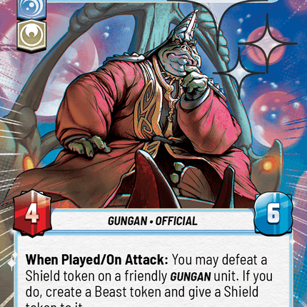 Boss Nass - Otoh Gunga Boss - Hyperspace Foil - Star Wars Unlimited Homeworlds card