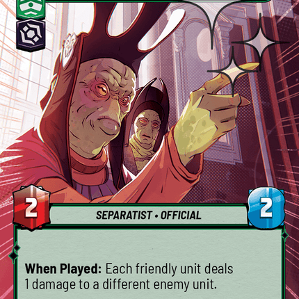 Nute Gunray - Perfectly Legal - Hyperspace Foil - Star Wars Unlimited Homeworlds card