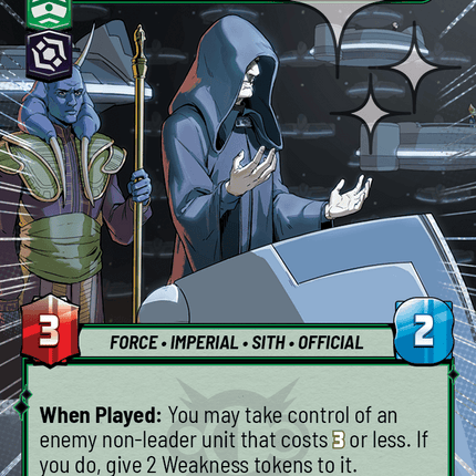 Emperor Palpatine - Consolidating Power - Hyperspace Foil - Star Wars Unlimited Homeworlds card
