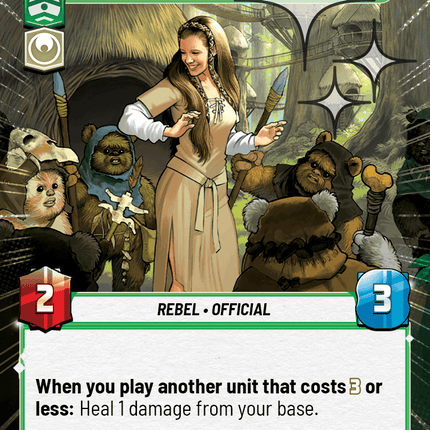 Leia Organa - These are My Friends - Hyperspace Foil - Star Wars Unlimited Homeworlds card