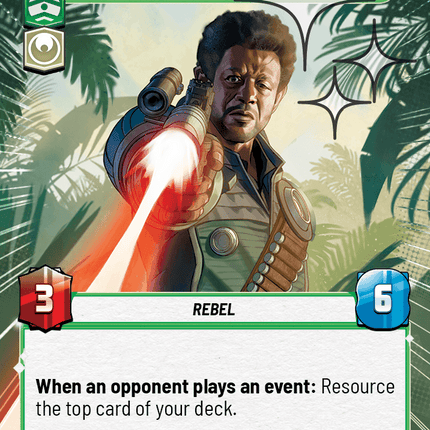 Saw Gerrera - Shadowlands Insurgent - Hyperspace Foil - Star Wars Unlimited Homeworlds card