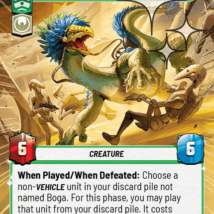 Boga - Loyal Varactyl - Hyperspace Foil - Star Wars Unlimited Homeworlds card