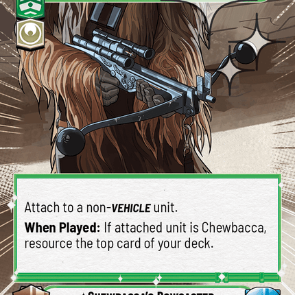 Chewbacca's Bowcaster - Handcrafted Tradition - Hyperspace Foil - Star Wars Unlimited Homeworlds card
