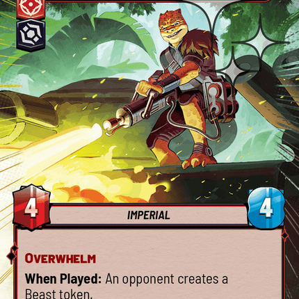 Babwa Venomor - Burning Kashyyyk - Hyperspace Foil - Star Wars Unlimited Homeworlds card