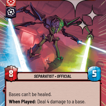 General Grievous - Scourge of Dathomir - Hyperspace Foil - Star Wars Unlimited Homeworlds card