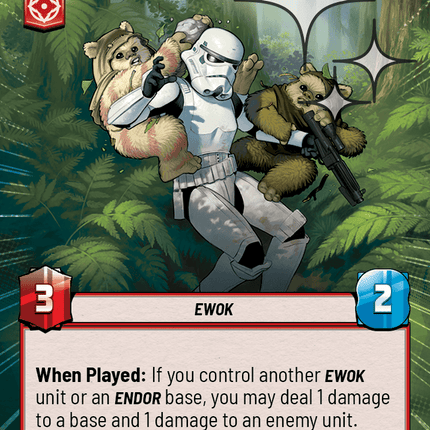 Adamant Ewoks - Hyperspace Foil - Star Wars Unlimited Homeworlds card