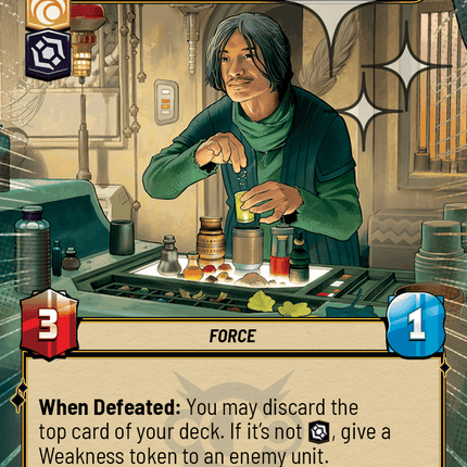 Qimir - Everyone Has a Weakness - Hyperspace Foil - Star Wars Unlimited Homeworlds card