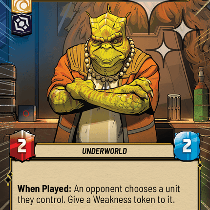 Cid Scaleback - Can't Be Trusted - Hyperspace Foil - Star Wars Unlimited Homeworlds card