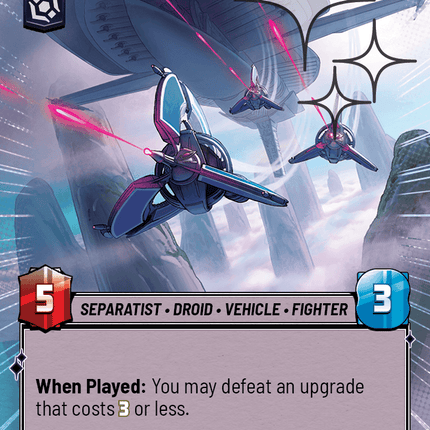 Frenzied Tri-Fighters - Hyperspace Foil - Star Wars Unlimited Homeworlds card