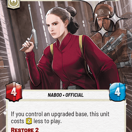 Queen Amidala - Retaking Theed - Hyperspace Foil - Star Wars Unlimited Homeworlds card
