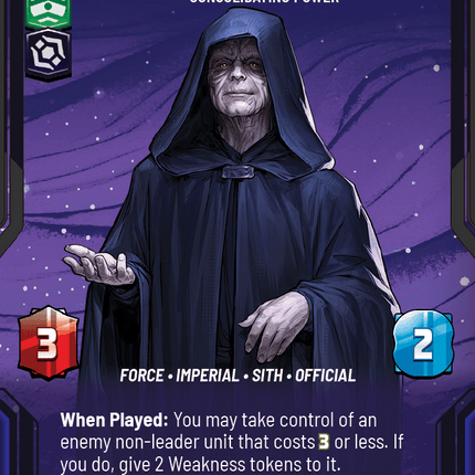 Emperor Palpatine - Consolidating Power - Homeworlds 836 Prestige