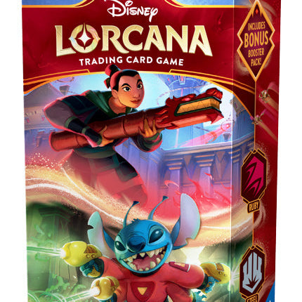 Disney Lorcana TCG: Reign of Jafar Starter Deck Ruby & Steel (Mulan & Stitch)