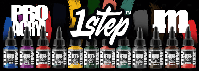 Pro Acryl 1 Step Paint Set One - 12 Colors